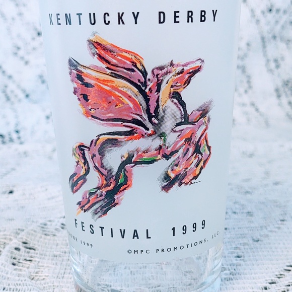 COLLECTIBLE OFFICIAL PEPSI 1999 KENTUCKY DERBY FESTIVAL PEGASUS HORSE GLASS - Picture 6 of 8